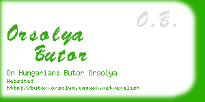 orsolya butor business card